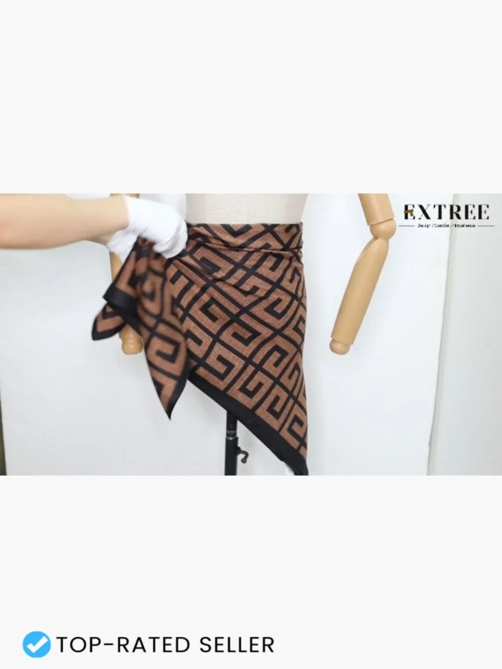 Luxury Satin Head Scarf 35x35 Silk-like Wrap Versatile Hair Scarf Shawl